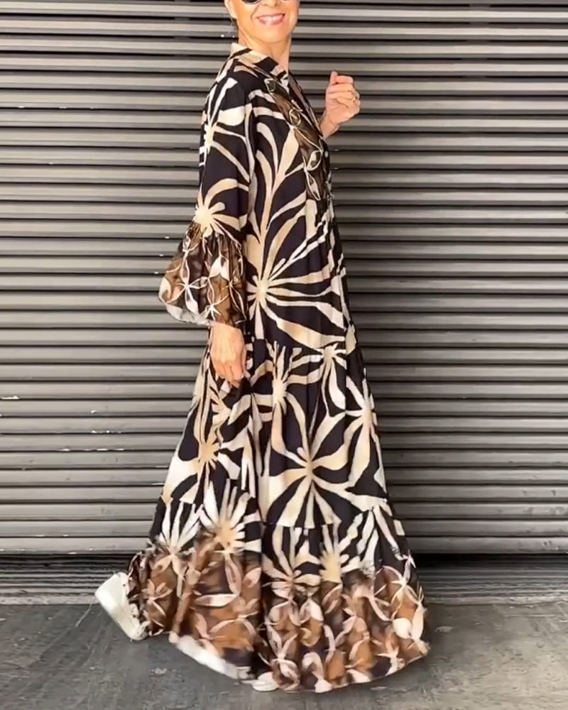 Anika - Robe de vacances imprimée décontractée