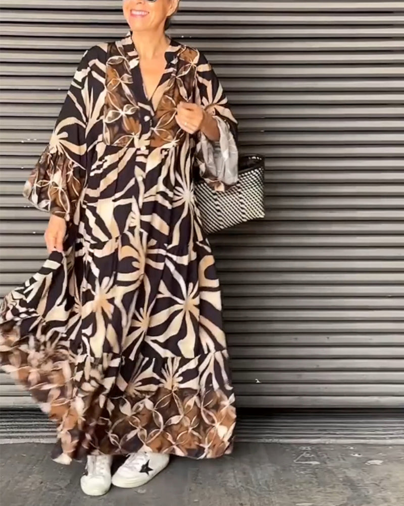 Anika - Robe de vacances imprimée décontractée