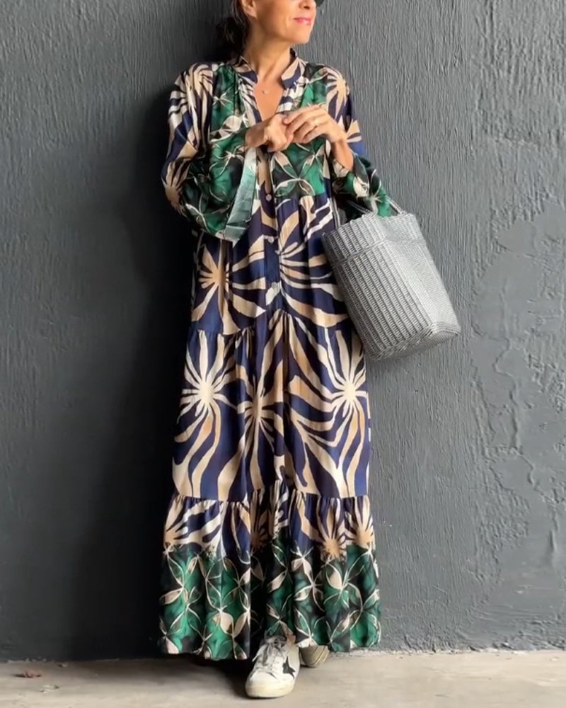 Anika - Robe de vacances imprimée décontractée