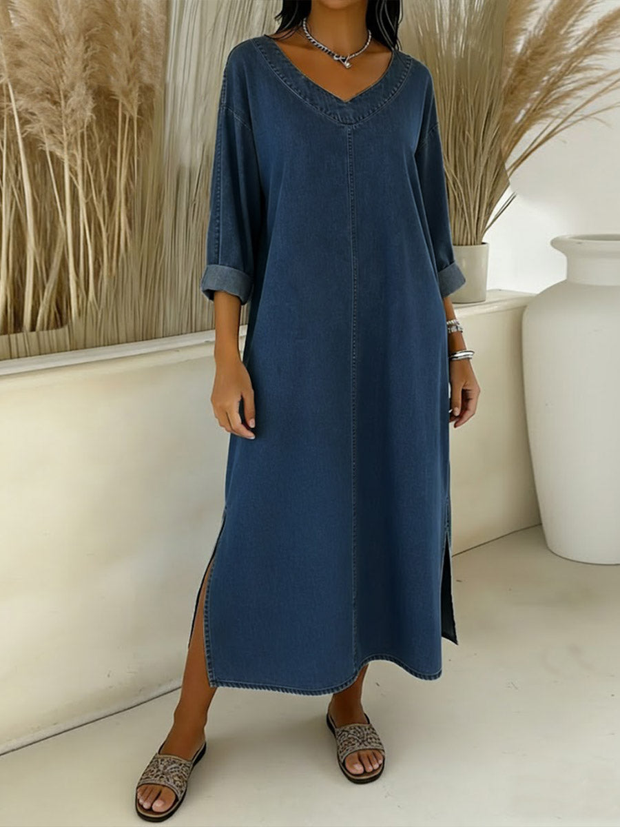 Selavivra - Robe Denim Fluide Col V