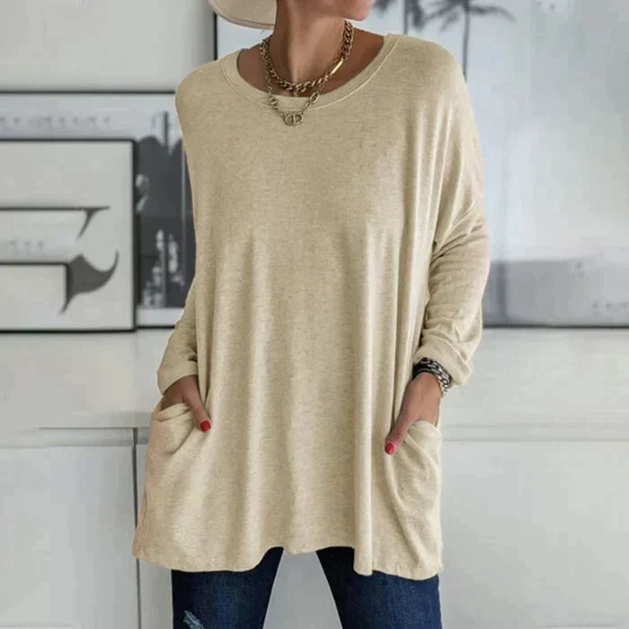 Daliah - Long Sleeve T-Shirt with Pocket