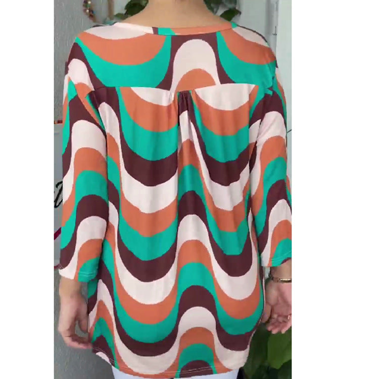 Isavelisse - Women's Summer Short Sleeve T-Shirt with Print