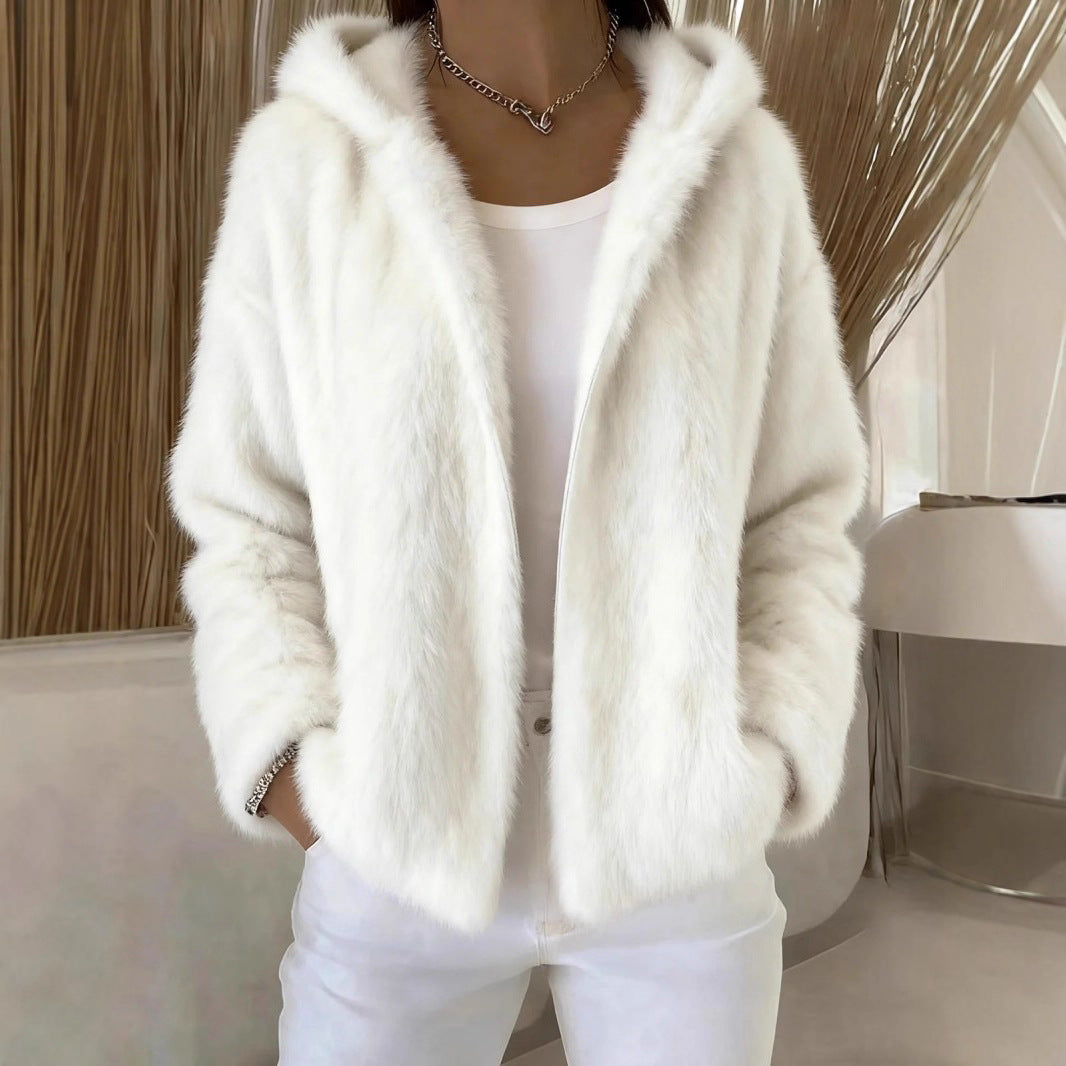 Pavirae - Veste Douce En Peluche À Capuche Zippée