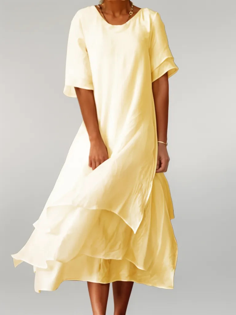 Lyana™ - Robe Longue Élégante en Coton