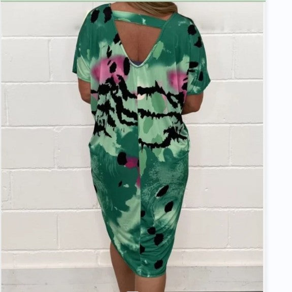 Louisa - Loose Casual Leopard Print Dress