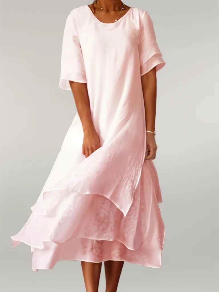 Lyana™ - Robe Longue Élégante en Coton