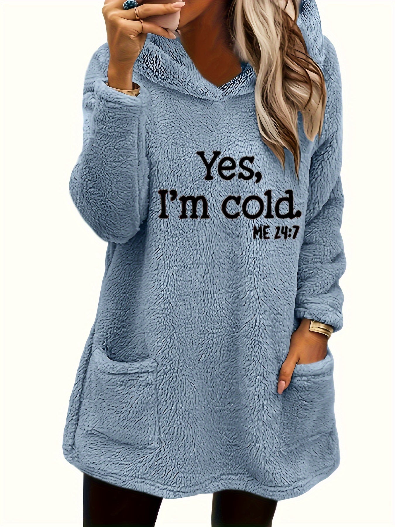 Marilina - Printed Plush Hoodie