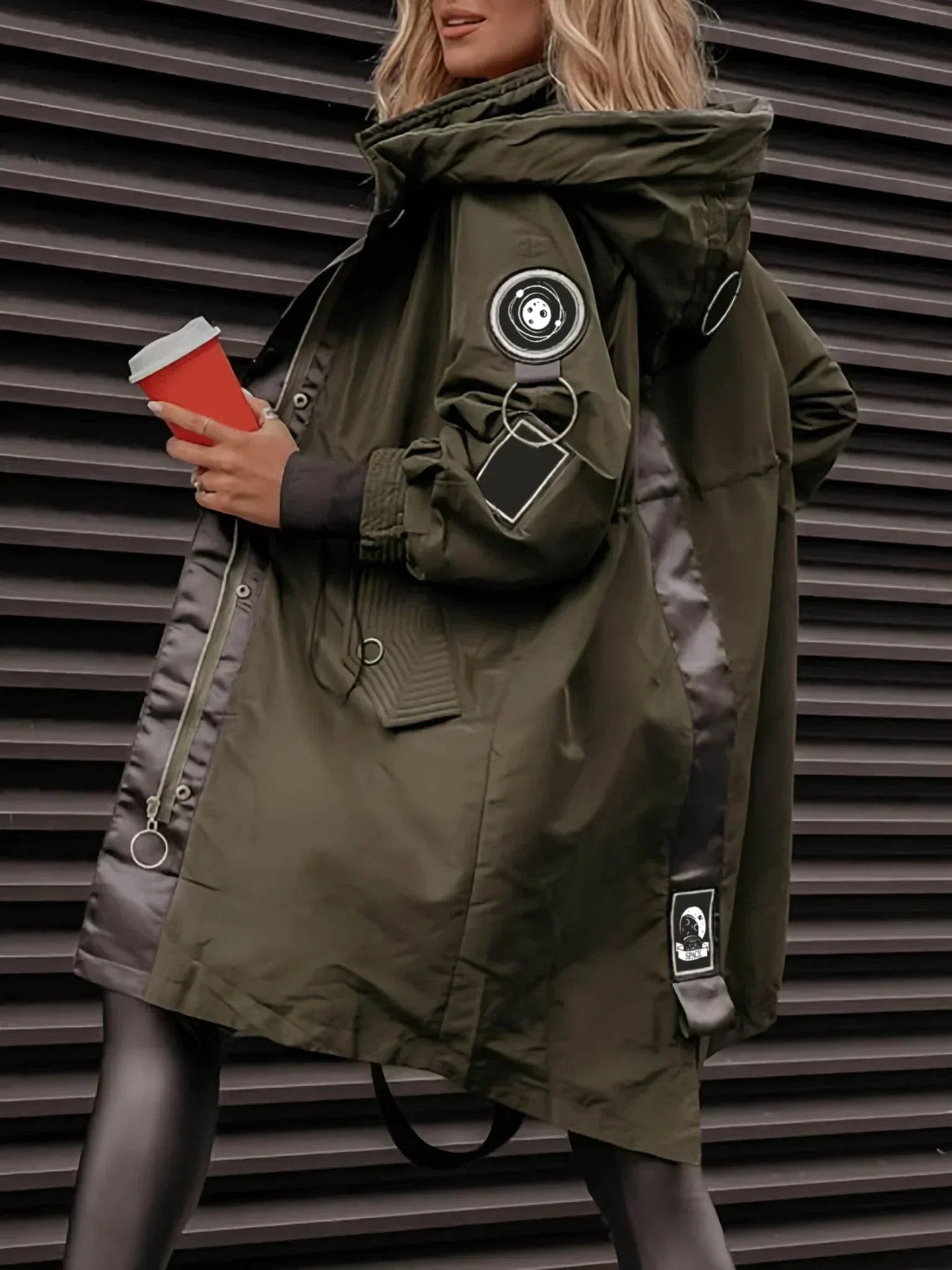 Delviane - Women's Long Sleeve Hooded Jacket