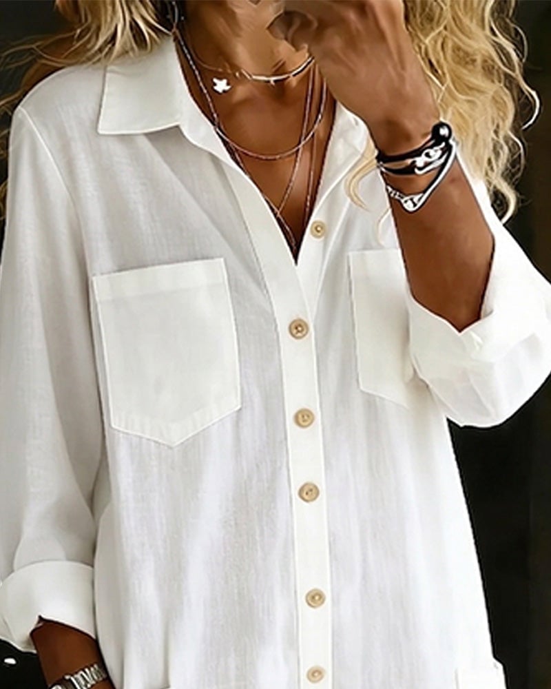 Ovyra - Women's white loose-fitting lightweight cotton elegant summer jumpsuit