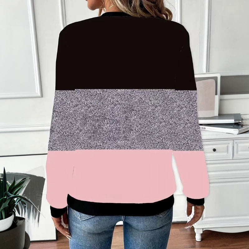 Joravessia - Vintage Heart Colorblock Sweatshirt