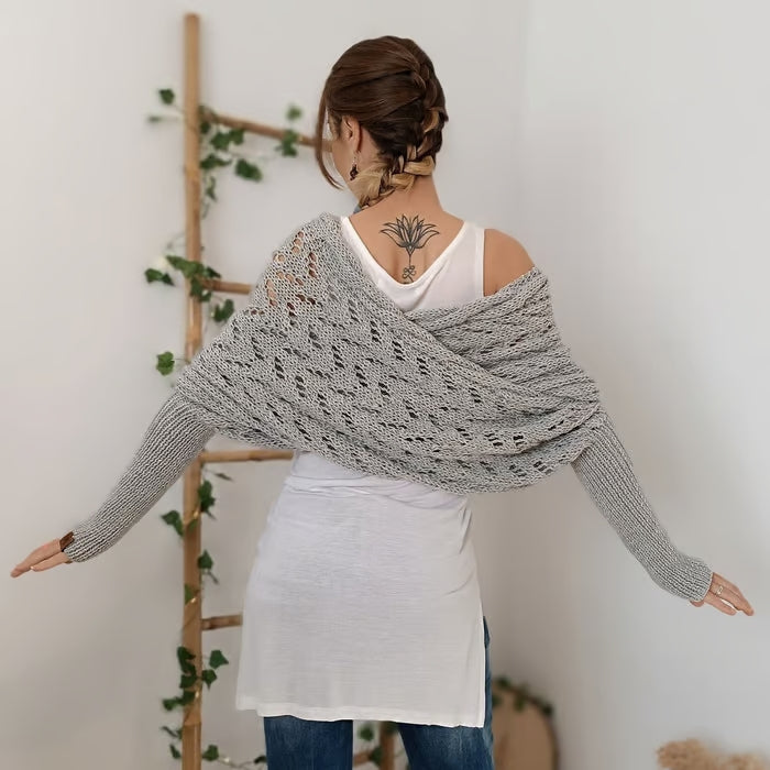 Alyssa - Boho Knit Shawl - Flattering and Comfortable