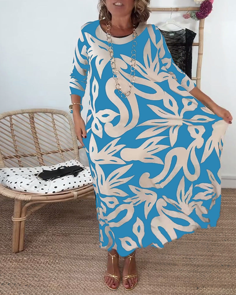 Jewel - Robe imprimée à manches longues et col rond