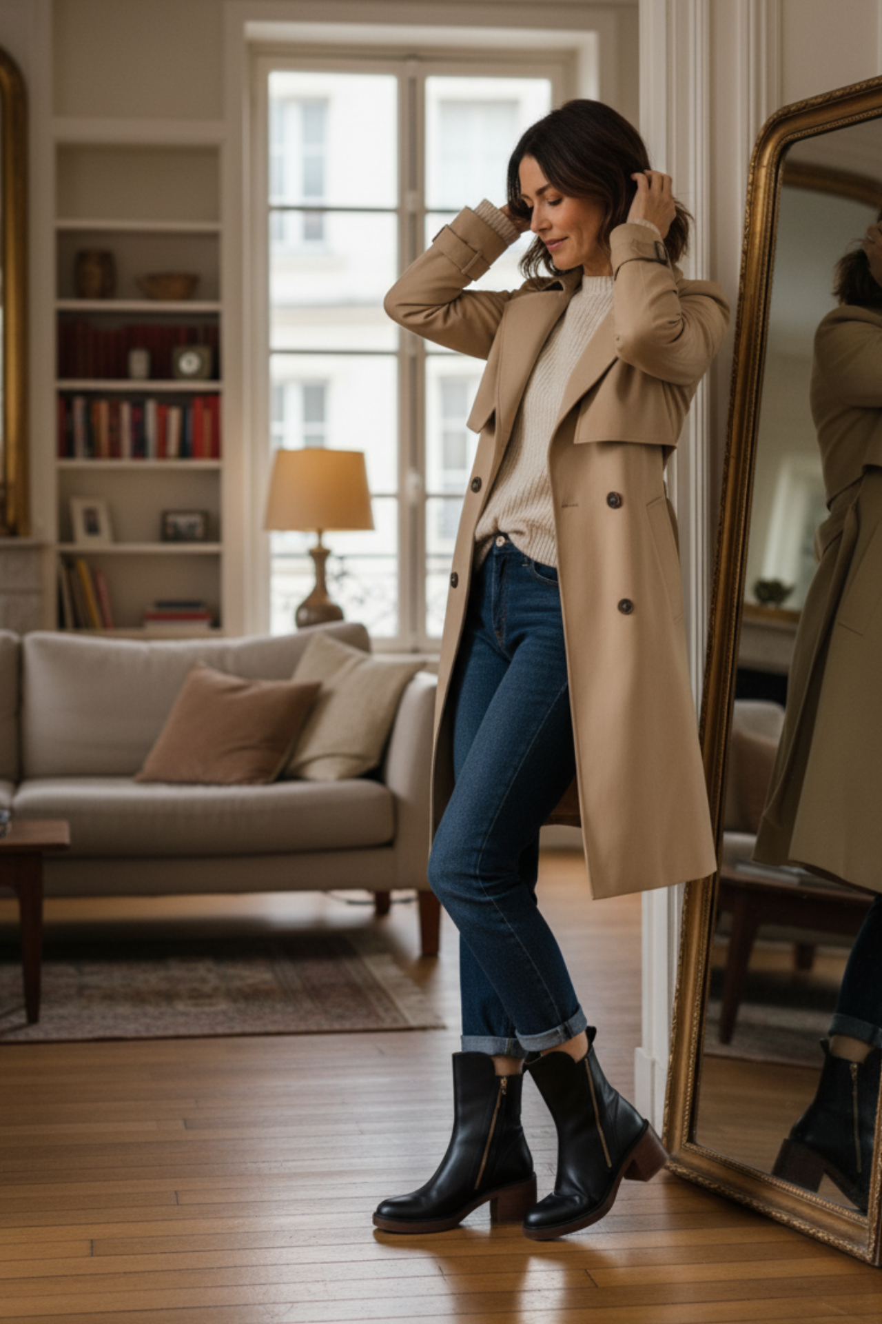 Helara - Bottes en Cuir Noires Élégantes et Confortables