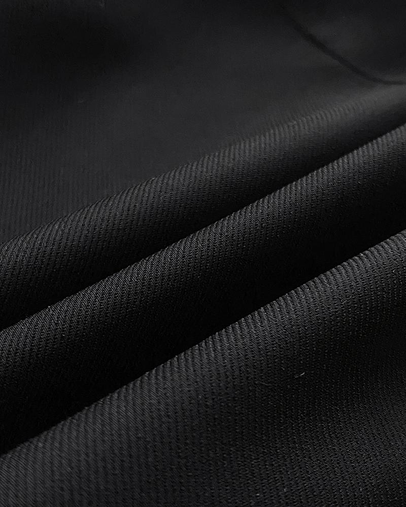 Thalisse - Pleated Ombre Dress with Three-Quarter Sleeves