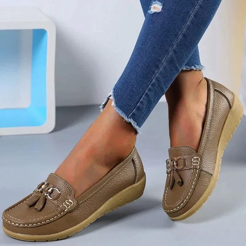 Heliora - Orthopedic Comfort Leather Moccasins - Natural Elegance in Every Step