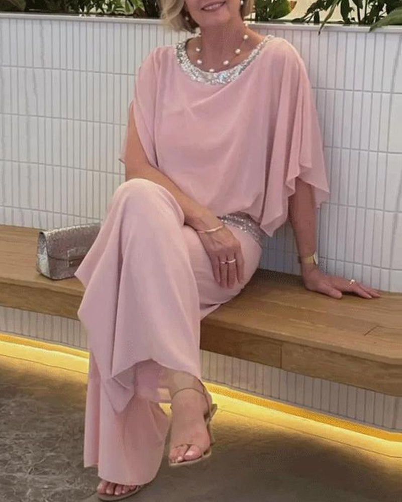 Joie™ - Elegant and modern women's pink sequin set