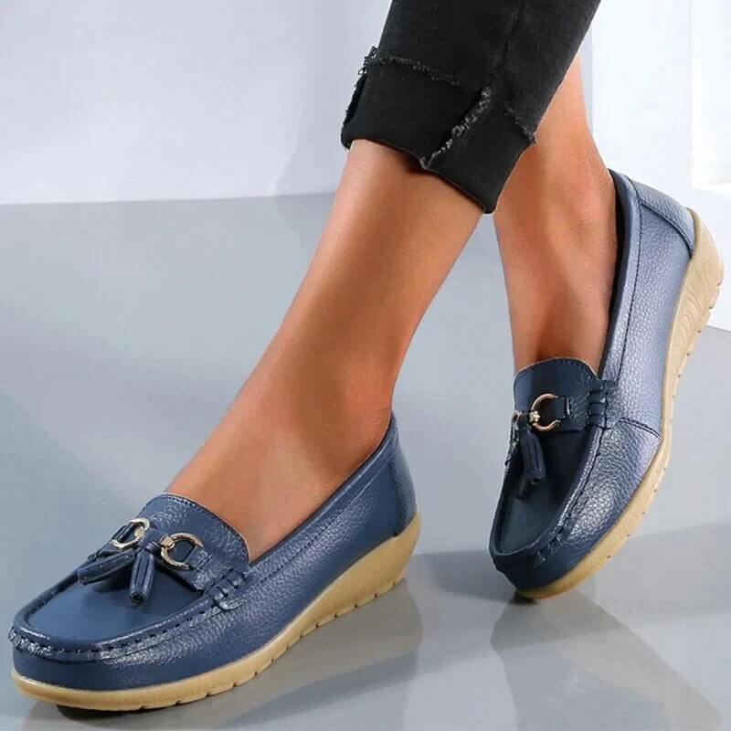 Heliora - Orthopedic Comfort Leather Moccasins - Natural Elegance in Every Step