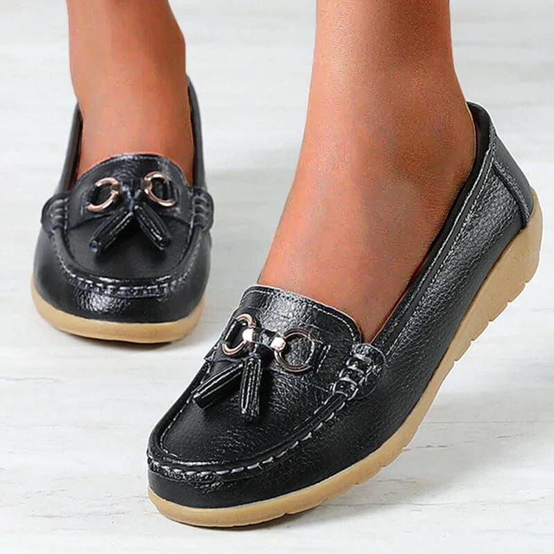 Heliora - Orthopedic Comfort Leather Moccasins - Natural Elegance in Every Step