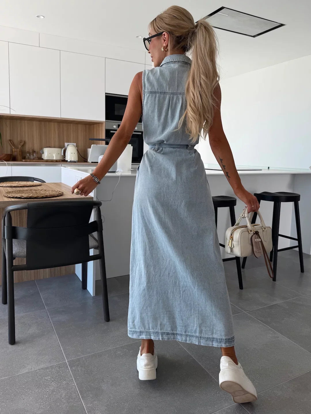 Diane - Robe Maxi en Denim