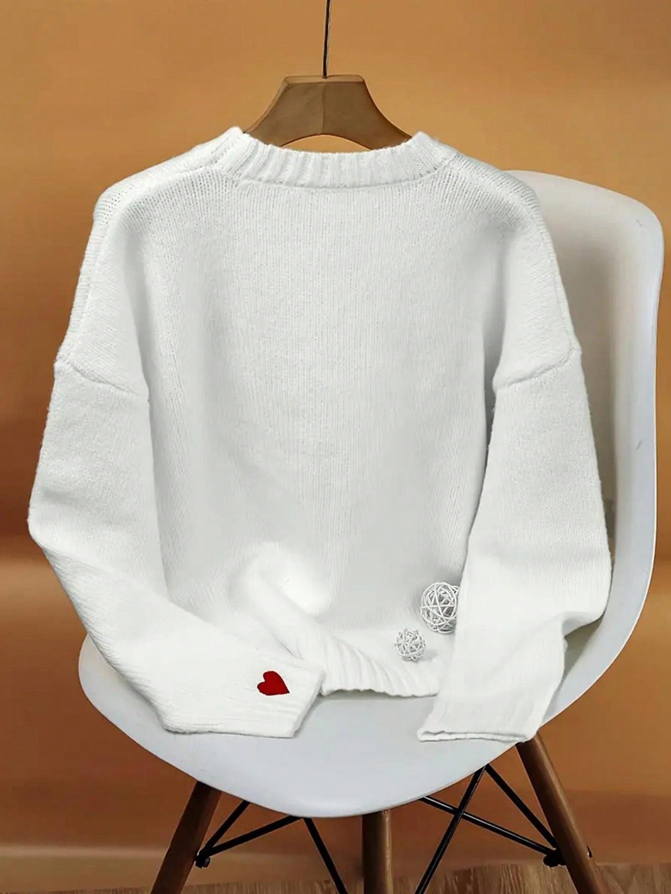 Lunetta - Casual Knit Heart Sweater