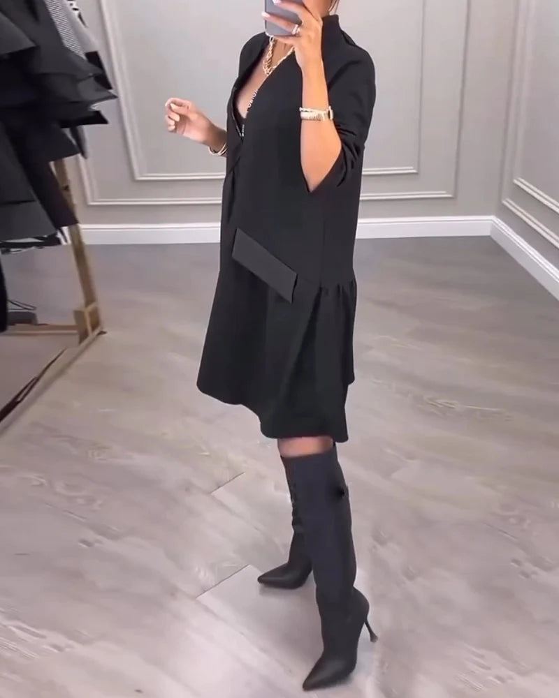 Elyssane - Flowing dress with an artistic look and a V-neck