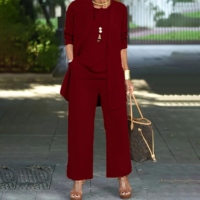 Quenora - Three-Piece Casual Suit with Clean Lines