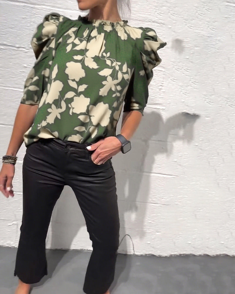 Bellamy - Puff Sleeve Blouse with Ruffles