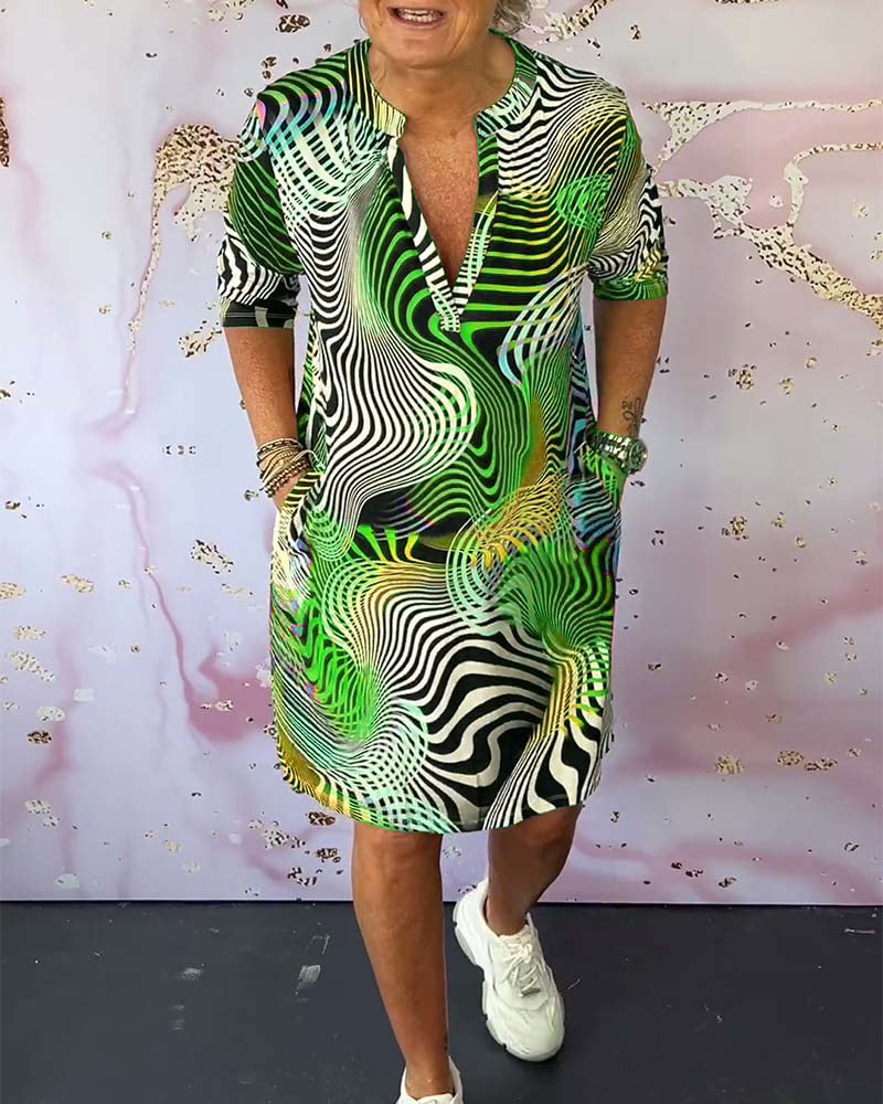 Maina - Robe Colorée à Décolleté en V