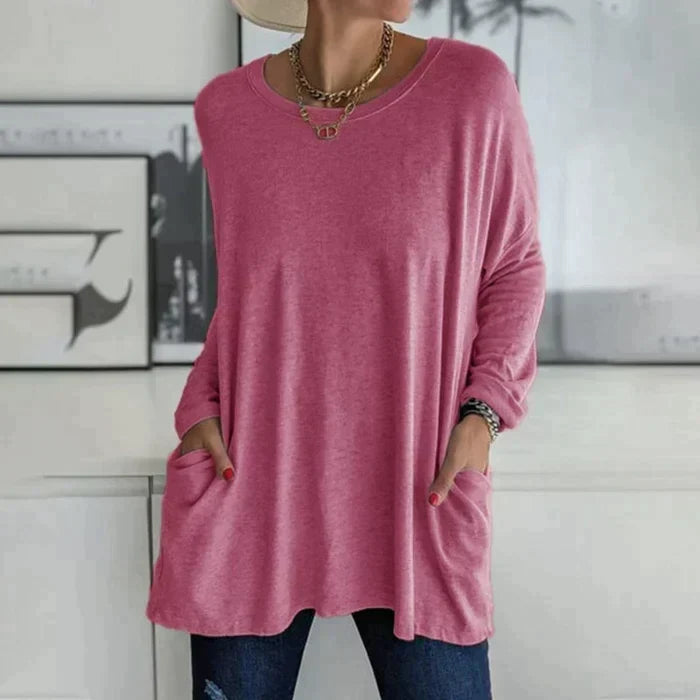 Daliah - Long Sleeve T-Shirt with Pocket
