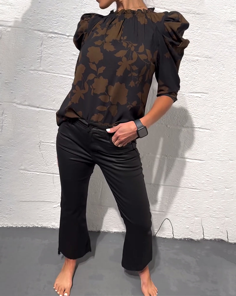 Bellamy - Puff Sleeve Blouse with Ruffles