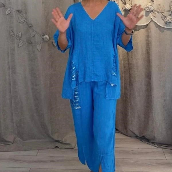 Lunessa - Women's 2-piece V-neck set