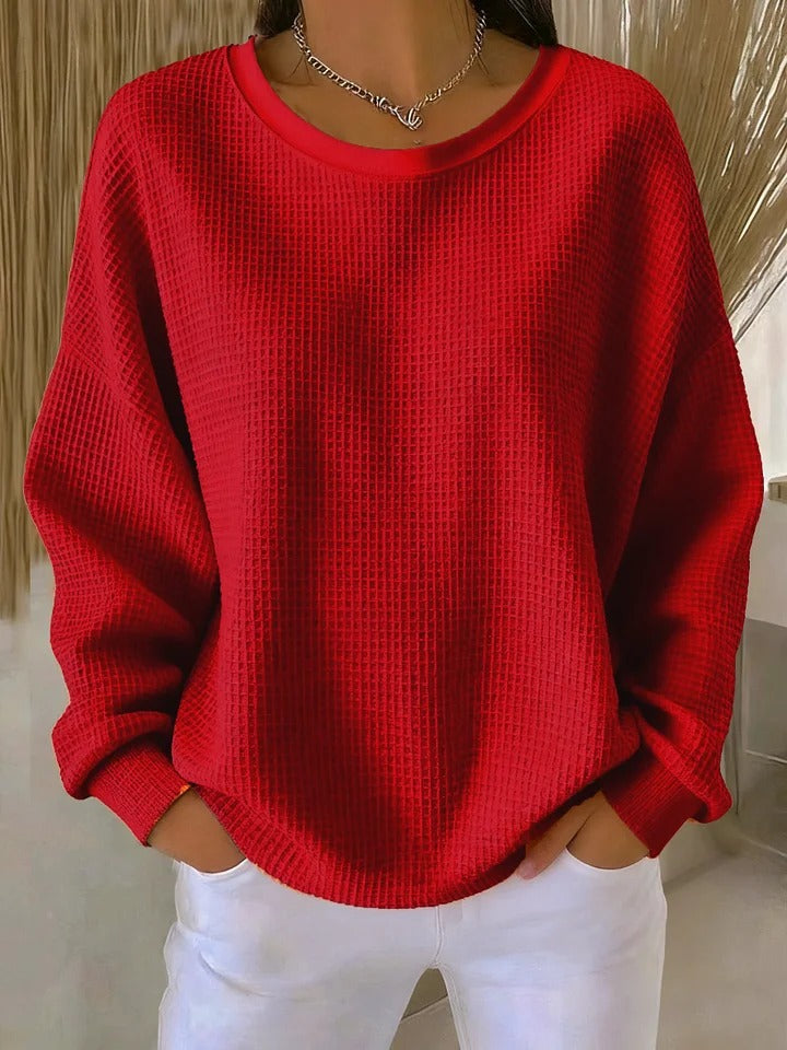 Rhosavienne – Soft Textured Sweater with Enveloping Comfort