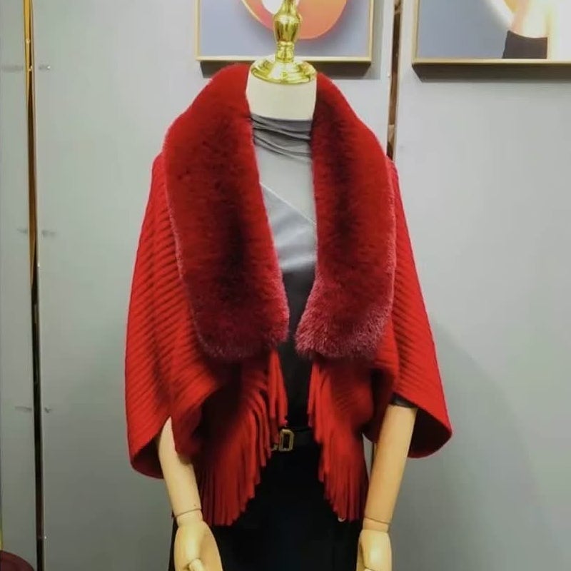 Châle En Fausse Fourrure Pour Femme - Long Foulard D'hiver élégant Pour Soirée Ou Quotidien