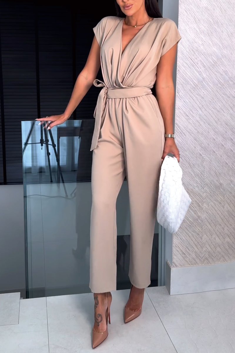 Fayara - Short Sleeve Casual Jumpsuit - Lightweight Comfort and Effortless Style