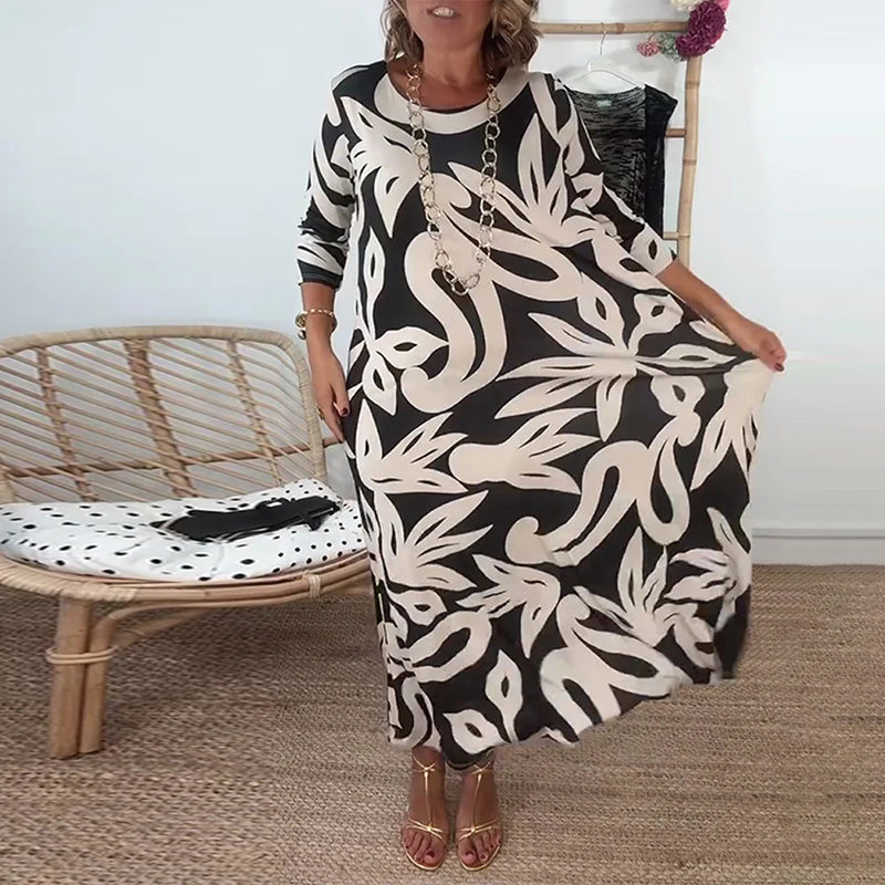 Jewel - Robe imprimée à manches longues et col rond