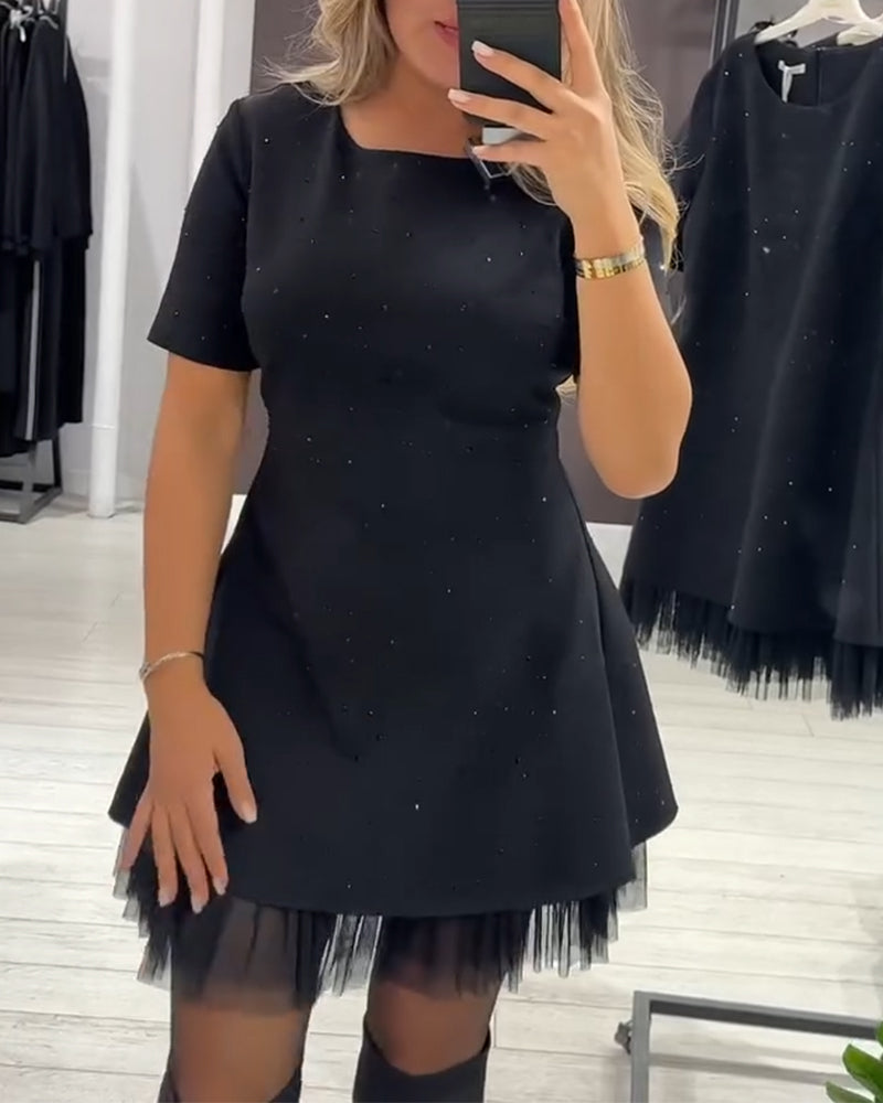 Helisanya - Robe Patchwork Scintillante Élégante