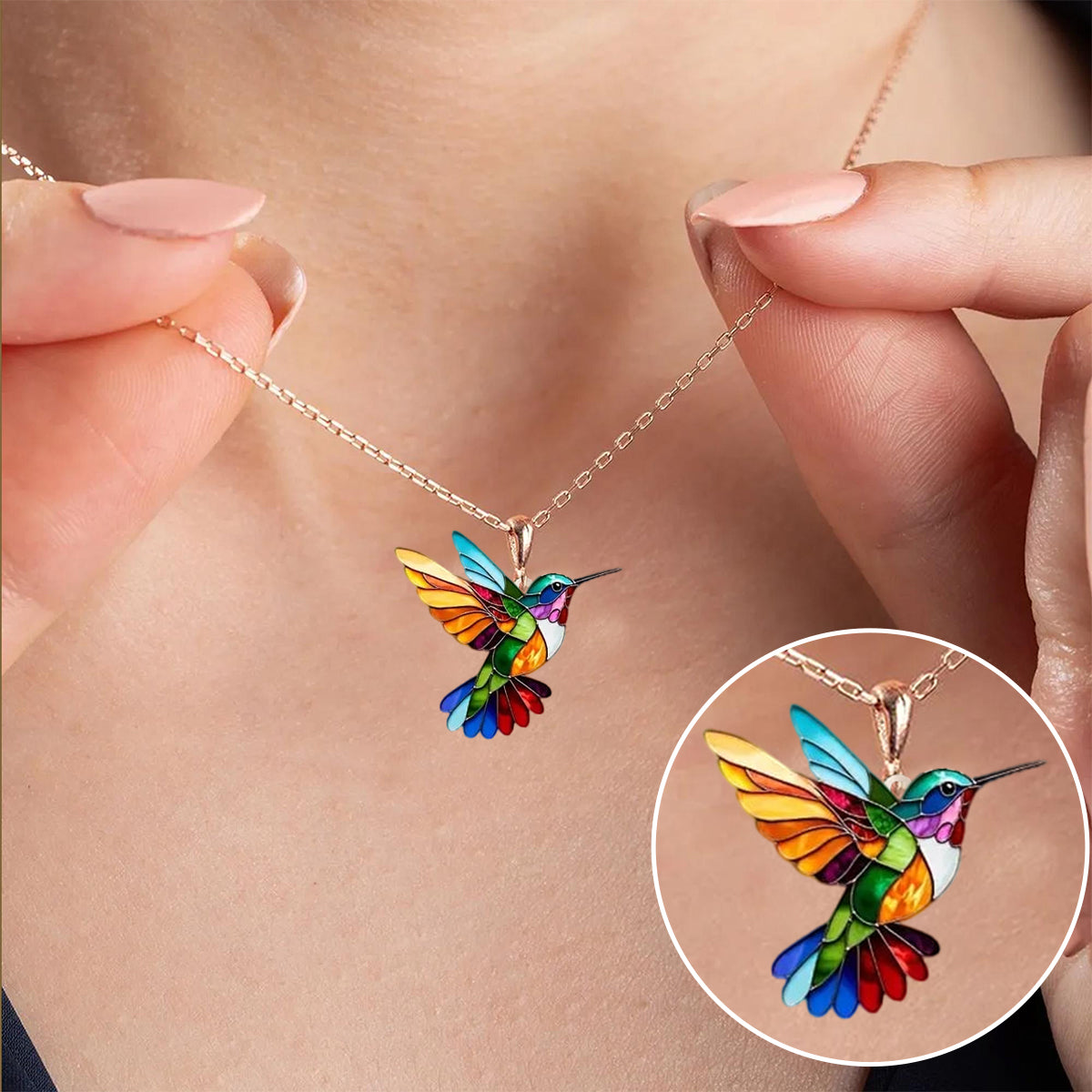 Helirianne - Collier et Boucles d’Oreilles Colibri Élégants