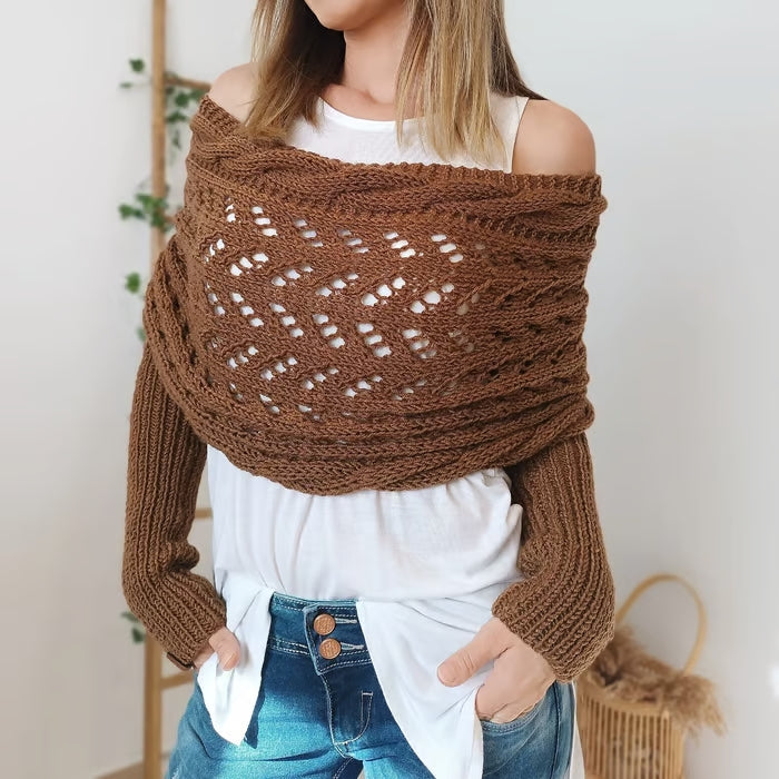Alyssa - Boho Knit Shawl - Flattering and Comfortable