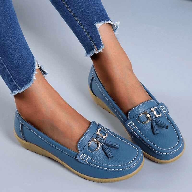 Heliora - Orthopedic Comfort Leather Moccasins - Natural Elegance in Every Step
