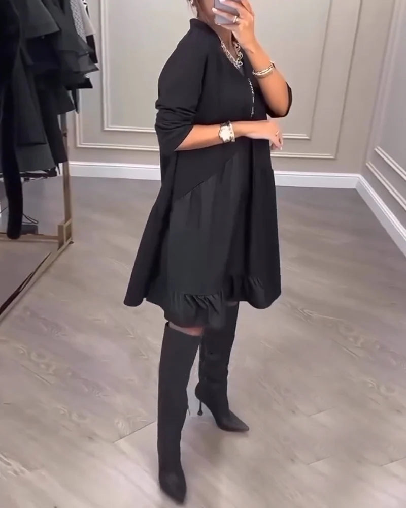Elyssane - Flowing dress with an artistic look and a V-neck