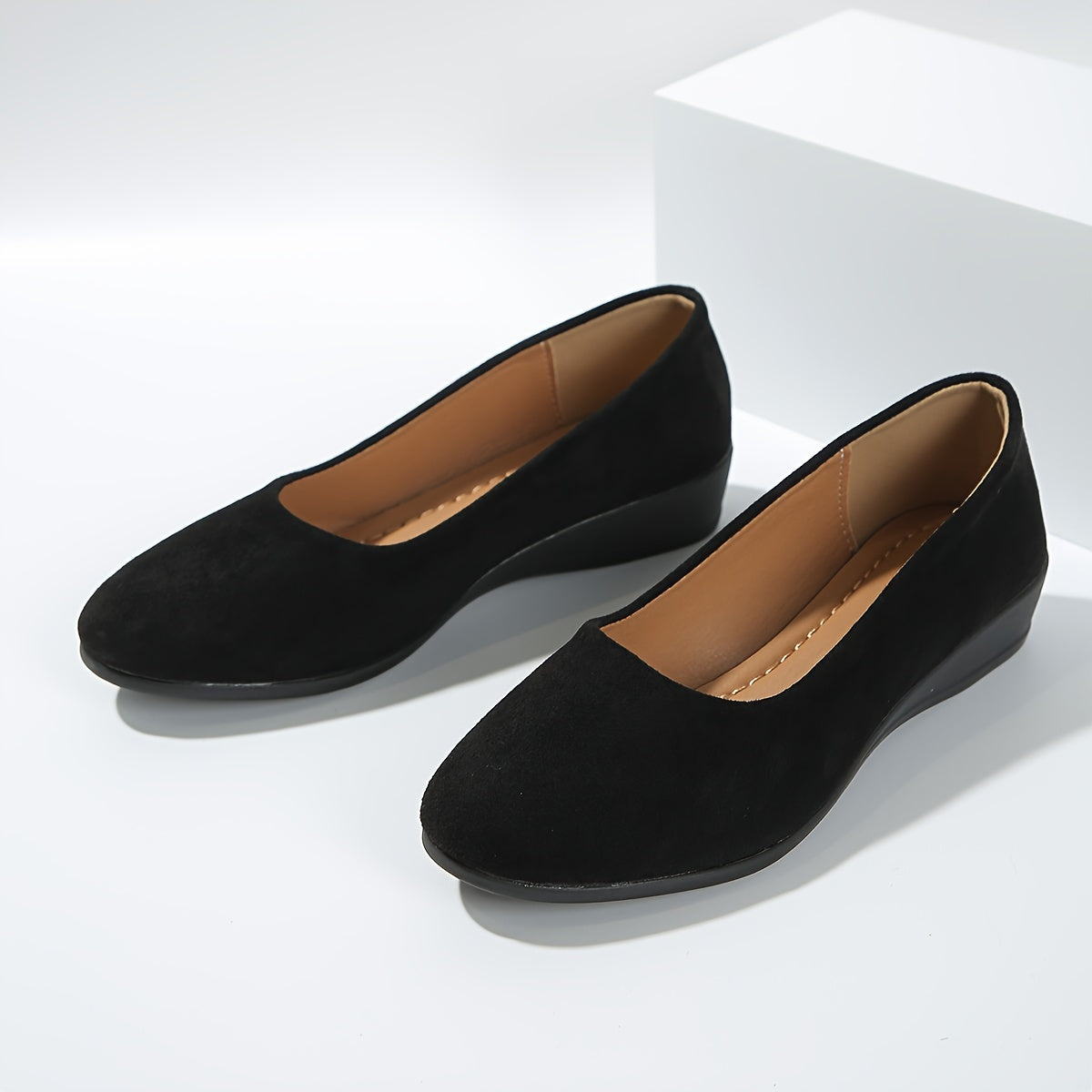 Kaelinne - Chic and Comfortable Wedge Heel Ballet Flats