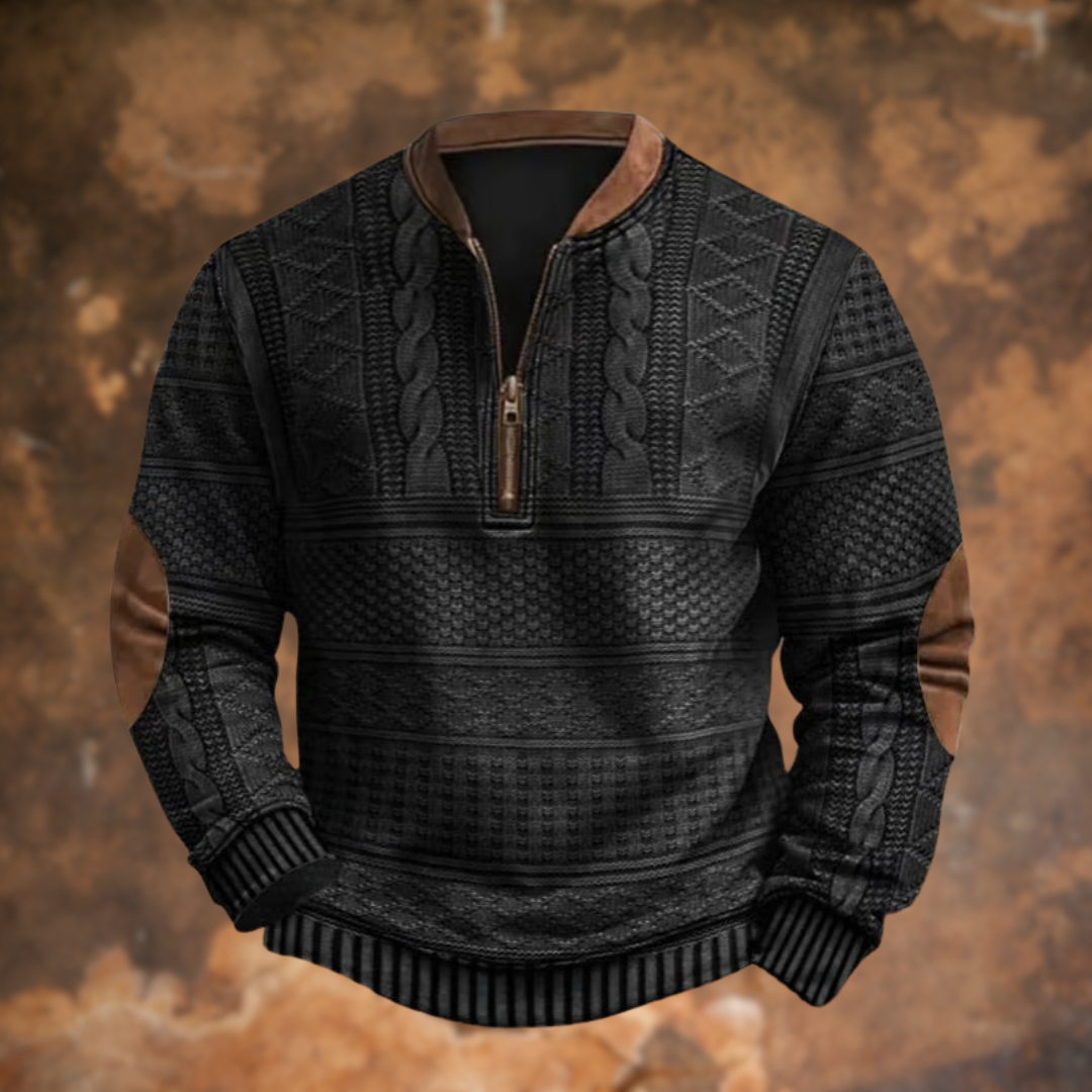 Anthony™ - Pull en tricot pour homme avec demi-fermeture éclair