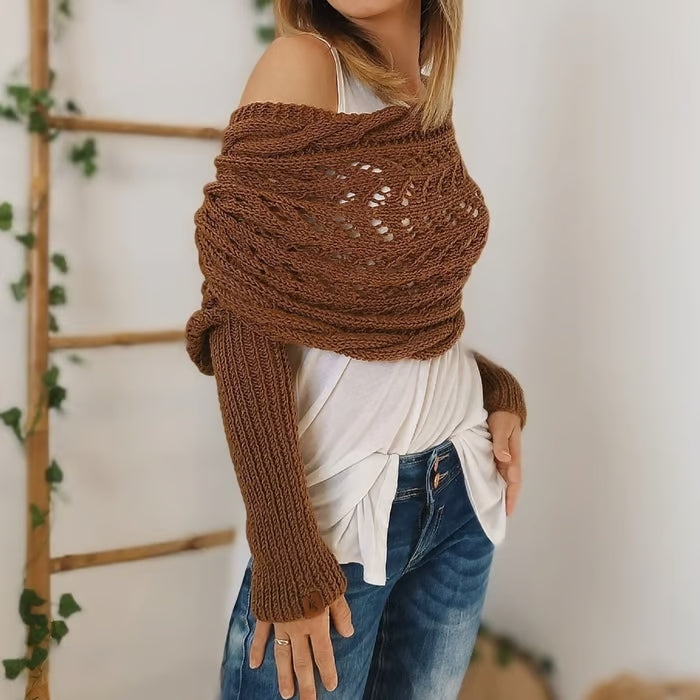 Alyssa - Boho Knit Shawl - Flattering and Comfortable
