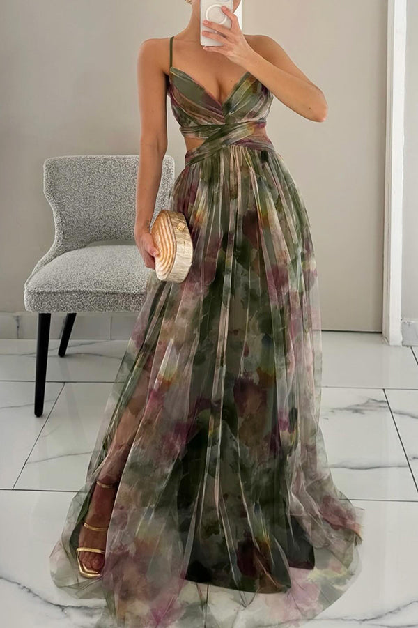 Leora - Robe Maxi à Imprimé Floral Enchanteur