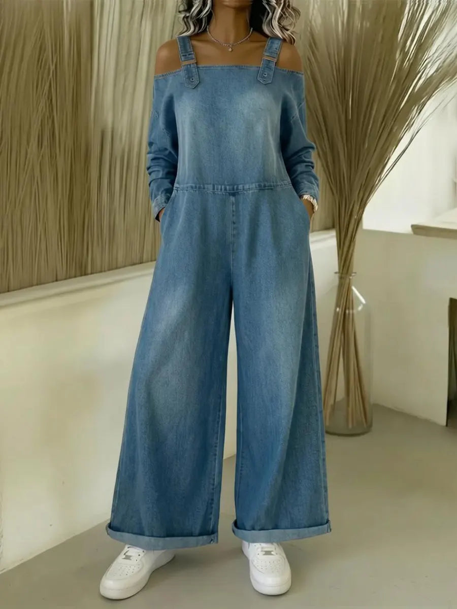 Laundry - Casual Wide-Leg Denim Overalls