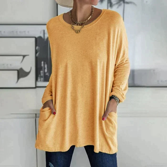 Daliah - Long Sleeve T-Shirt with Pocket