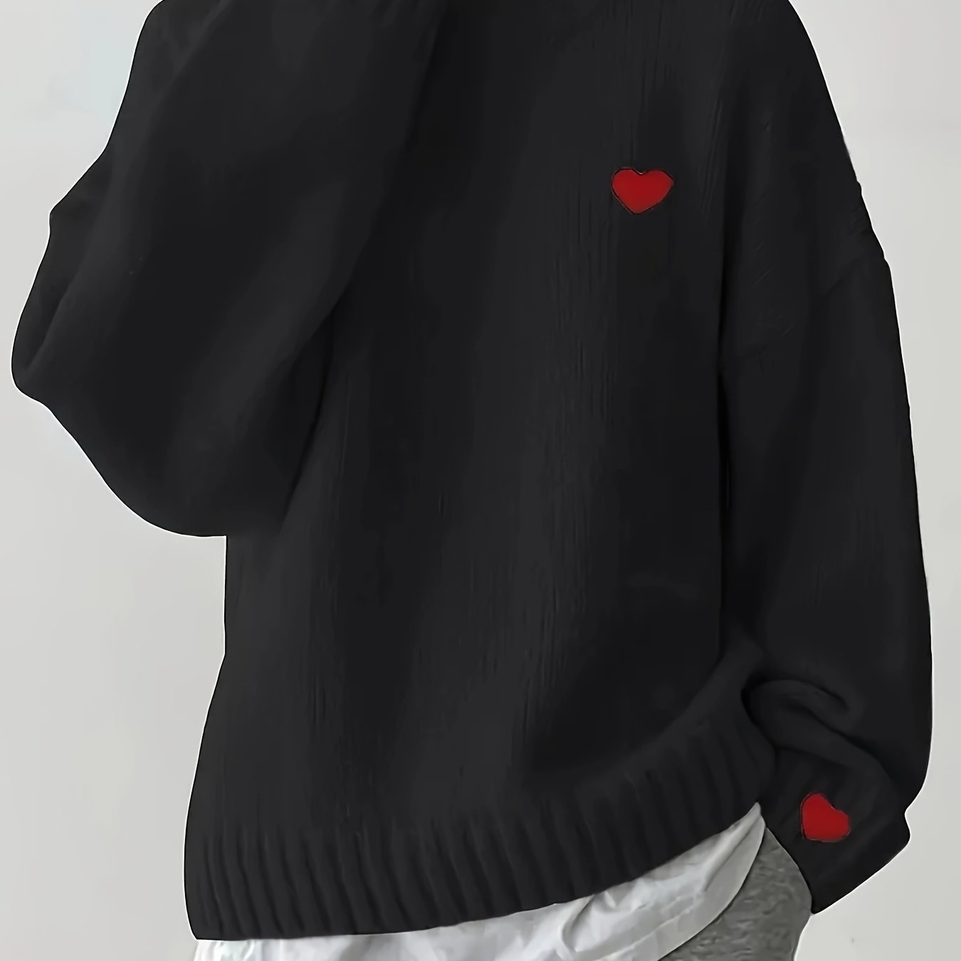 Lunetta - Casual Knit Heart Sweater