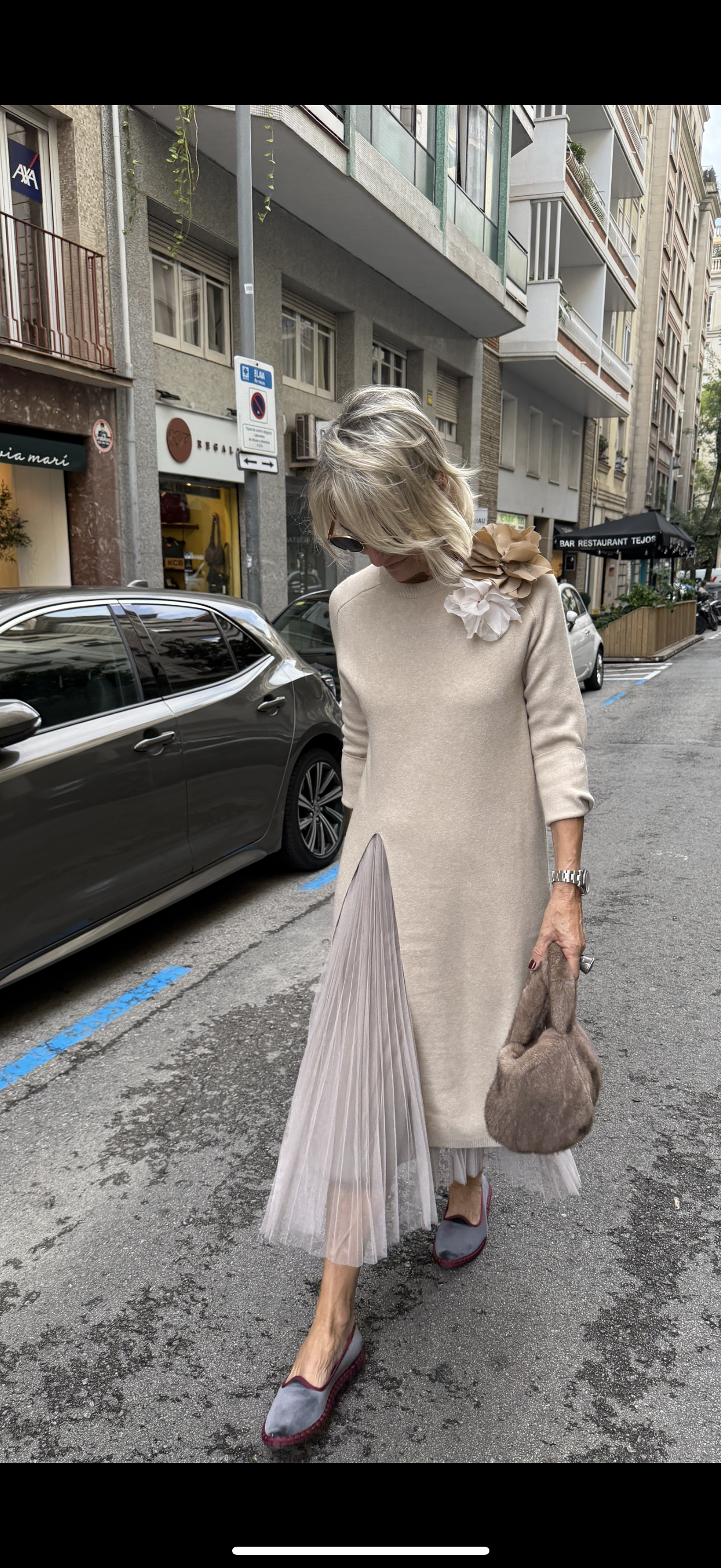 Gwenirra - Robe Tulle Tricotée Élégante