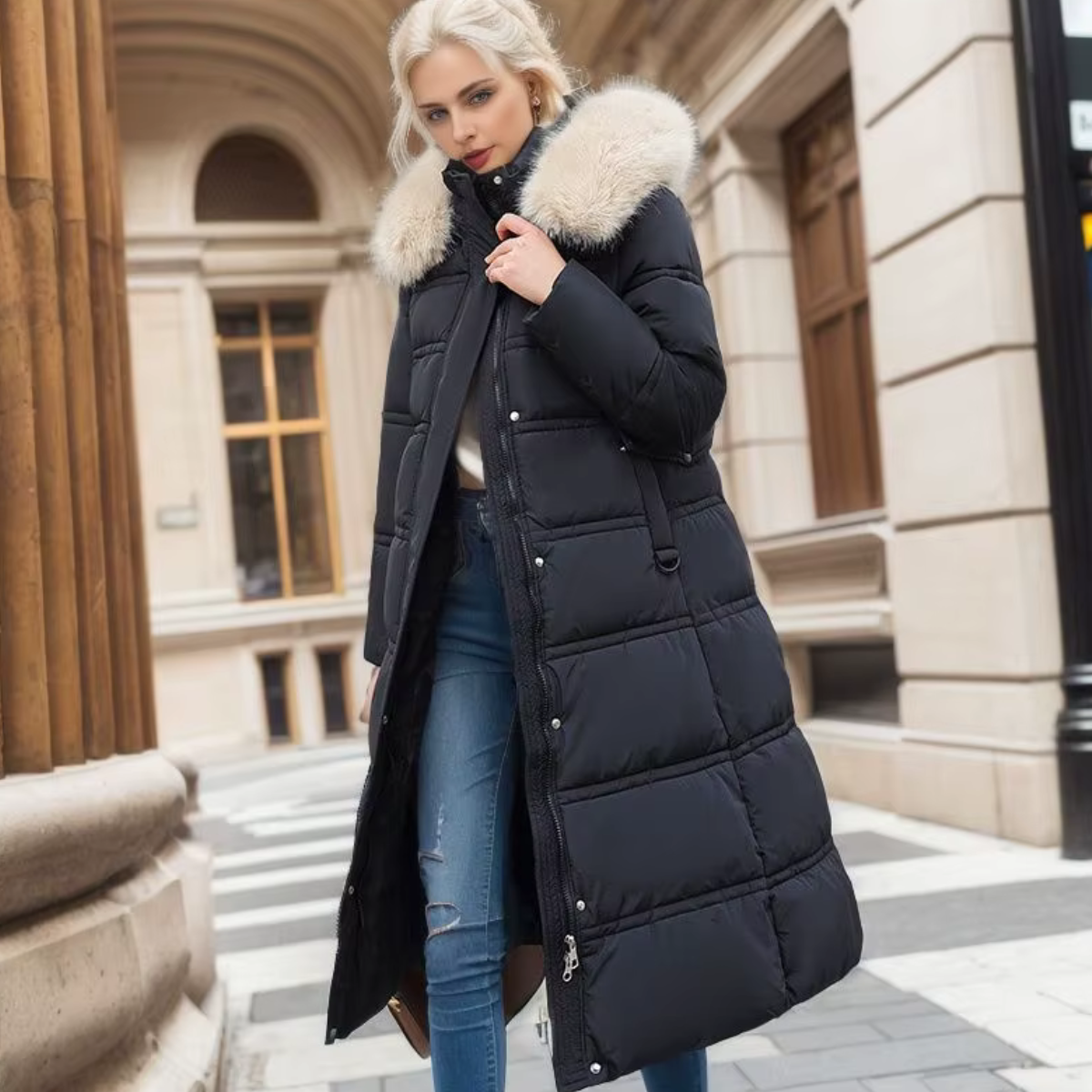 Jorène - Long Down Jacket Elegance and Warmth