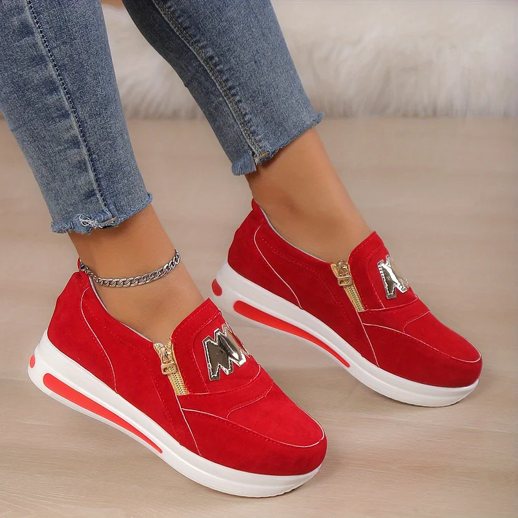 Nella - Chaussures Orthopédiques Confortables avec Plateforme Casual Slip-on pour Femme